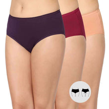 Load image into Gallery viewer, Wacoal Cotton Mid Waist Medium Coverage Everyday Wear Pack of 3  Midi Panty PI03I05
