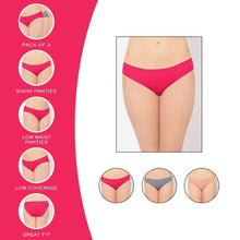 Load image into Gallery viewer, Wacoal Cotton Low Waist Medium Coverage Everyday Wear Pack of 3  Bikini Panty PI03G03
