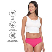 Load image into Gallery viewer, Wacoal Cotton Mid Waist Medium Coverage Everyday Wear Pack of 3  Hipster Panty PI03H04
