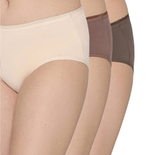 Load image into Gallery viewer, Wacoal Cotton Mid Waist Medium Coverage Everyday Wear Pack of 3 Midi Panty PI03I05
