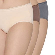 Load image into Gallery viewer, Wacoal Cotton Mid Waist Medium Coverage Everyday Wear Pack of 3 Midi Panty PI03I05
