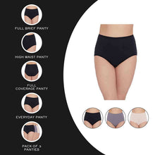 Load image into Gallery viewer, Wacoal Cotton High Waist Full Coverage Everyday Wear Pack of 3  Full Brief Maxi Panty PI03J06
