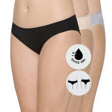Load image into Gallery viewer, Wacoal Quick Dry Low Waist Medium Coverage Everyday Wear Pack of 3 Bikini Panty PI03K07
