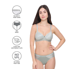 Load image into Gallery viewer, Wacoal BASICS Bliss Mid-waist Medium Coverage Everyday wear Hipster Panty - Green PI03Q01
