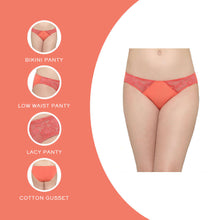 Load image into Gallery viewer, Wacoal Balcony &amp; Beyond Low Waist Medium Coverage Everyday Wear Bikini Panty - Orange PI05B02
