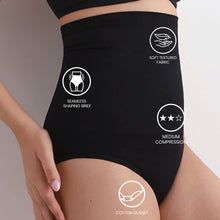 Load image into Gallery viewer, Wacoal Women’s Tummy Slimmer High-waist Full Coverage Seamless Shapewear Shaping Brief Black PI06A02
