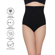 Load image into Gallery viewer, Wacoal Women’s Tummy Slimmer High-waist Full Coverage Seamless Shapewear Shaping Brief Black PI06A02
