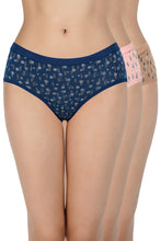 Load image into Gallery viewer, Amante Printed Mid Rise Hipster Panty (Pack of 3) 43101
