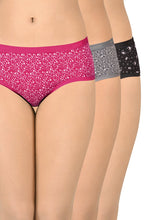Load image into Gallery viewer, Amante Printed Low Rise Hipster (Pack of 3) 43101
