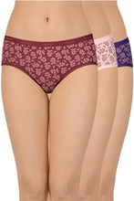Load image into Gallery viewer, Amante Printed Low Rise Hipster (Pack of 3) 43101
