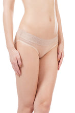 Load image into Gallery viewer, Amante Lace Bikini Panty Black &amp; Nude (Pack of 2) 45001
