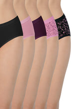 Load image into Gallery viewer, Amante Assorted Low Rise Hipster (Pack of 5) 45301

