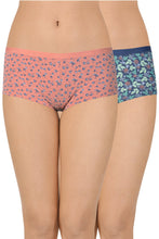 Load image into Gallery viewer, Amante Printed Low Rise Boyshort Panty (Pack of 2) 62101
