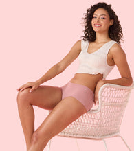 Load image into Gallery viewer, Enamor PS40 Innovations Invisi, All Day Comfort, Mid Waist Boyshorts Panty for Women - No Visible Panty Lines, Breathable, Sweat wicking, Free Cut, Full Coverage -  Pack of 1 (Nostalgia Rose)
