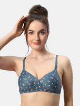 Load image into Gallery viewer, Sonari Medium Coverage Lightly Padded Wirefree Printed Cotton Bra with Seamless Cups – SMT003
