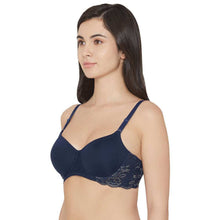 Load image into Gallery viewer, Wacoal Love to Lace  Padded Wired  3/4th Cup Everyday Wear Medium coverage T-Shirt Bra - Navy Blue SB3228
