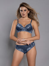 Load image into Gallery viewer, Sonari Soft Nylon Spandex Lightly Padded Medium Coverage Wirefree Bridal Lingerie Set with Lace Panty – SECTOS
