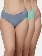 Load image into Gallery viewer, Sonari Seamless Cotton Mid Rise Full Coverage Hipster Panty for Everyday Comfort – SH201
