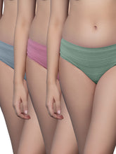 Load image into Gallery viewer, Sonari Low Rise Everyday Comfort Hipster Panty with Full Coverage, Concealed Waistband, Lining Pattern - SH 306
