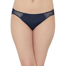 Load image into Gallery viewer, Wacoal Love to Lace  Mid Waist Medium Coverage Everyday Wear Bikini Panty - Navy Blue SU3228
