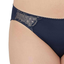 Load image into Gallery viewer, Wacoal Love to Lace  Mid Waist Medium Coverage Everyday Wear Bikini Panty - Navy Blue SU3228
