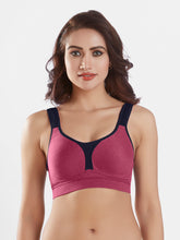 Load image into Gallery viewer, Sonari Moulded Wirefree Cotton Polyester Full Coverage Sports Bra with Adjustable Straps – SUPREMO
