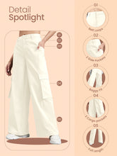 Load image into Gallery viewer, Go Colors Cream Cargo Pants

