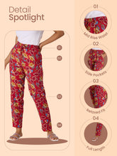 Load image into Gallery viewer, Go Colors White Woven Viscose Printed Lounge Pants
