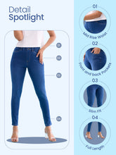 Load image into Gallery viewer, Go Colors Black Cotton Poly Stretch Denim Jeggings

