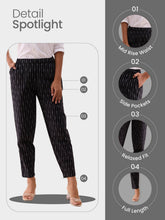 Load image into Gallery viewer, Go Colors Beige Linen Ikat Pencil Pant
