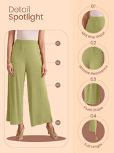 Load image into Gallery viewer, Go Colors Dark Green Viscose Knit Palazzo

