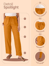 Load image into Gallery viewer, Go Colors Ecru Woven Viscose Casual Pants
