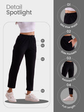 Load image into Gallery viewer, Go Colors Black Woven Viscose Casual Pants
