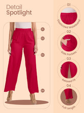 Load image into Gallery viewer, Go Colors Ecru Woven Viscose Basic Palazzo
