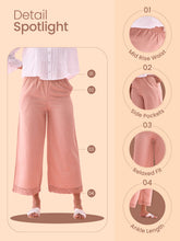 Load image into Gallery viewer, Go Colors Wheat Linen Lace Palazzo
