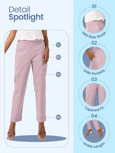 Load image into Gallery viewer, Go Colors Lavender Woven Cotton Stretch Chino Pants
