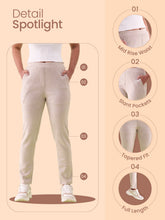 Load image into Gallery viewer, Go Colors Light Brown Poly Stretch Suede Tregging

