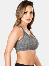 Load image into Gallery viewer, Sonari Padded Wirefree Nylon Blend Full Coverage Sports Bra with Removable Pads and Hook Closure – TRACKER
