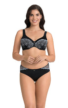 Load image into Gallery viewer, Amante Ultimo Deco Floral Non-Padded Wired Full Cover Bra - Laced Black
