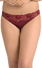 Load image into Gallery viewer, Amante Ultimo Exotic Shimmer Low Rise Bikini - Laced Biking Red
