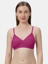 Load image into Gallery viewer, Sonari Non-Padded Wirefree Cotton-Polyester Medium Coverage Everyday Bra with Adjustable Straps – VIOLET
