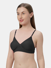 Load image into Gallery viewer, Sonari Non-Padded Wirefree Cotton-Polyester Medium Coverage Everyday Bra with Adjustable Straps – VIOLET

