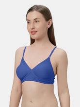 Load image into Gallery viewer, Sonari Non-Padded Wirefree Cotton-Polyester Medium Coverage Everyday Bra with Adjustable Straps – VIOLET

