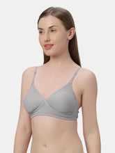 Load image into Gallery viewer, Sonari Non-Padded Wirefree Cotton-Polyester Medium Coverage Everyday Bra with Adjustable Straps – VIOLET
