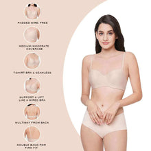 Load image into Gallery viewer, Wacoal Basic Mold  Padded Non-wired  3/4th Cup Everyday Wear Seamless T-Shirt Bra - Beige WB3A140IN
