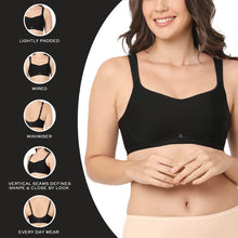 Load image into Gallery viewer, Wacoal Asean Lightly Padded Wired Full Cup Everyday Wear Plus Size Full Support Minimizer Bra - Black WB79780IN
