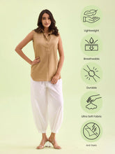 Load image into Gallery viewer, Go Colors White Cotton Cambric Lace Salwar
