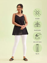 Load image into Gallery viewer, Go Colors White Warm Suede Leggings

