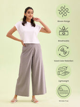 Load image into Gallery viewer, Go Colors Grey Woven Viscose Printed Palazzo
