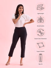 Load image into Gallery viewer, Go Colors Black Roma Stripes Formal Pant
